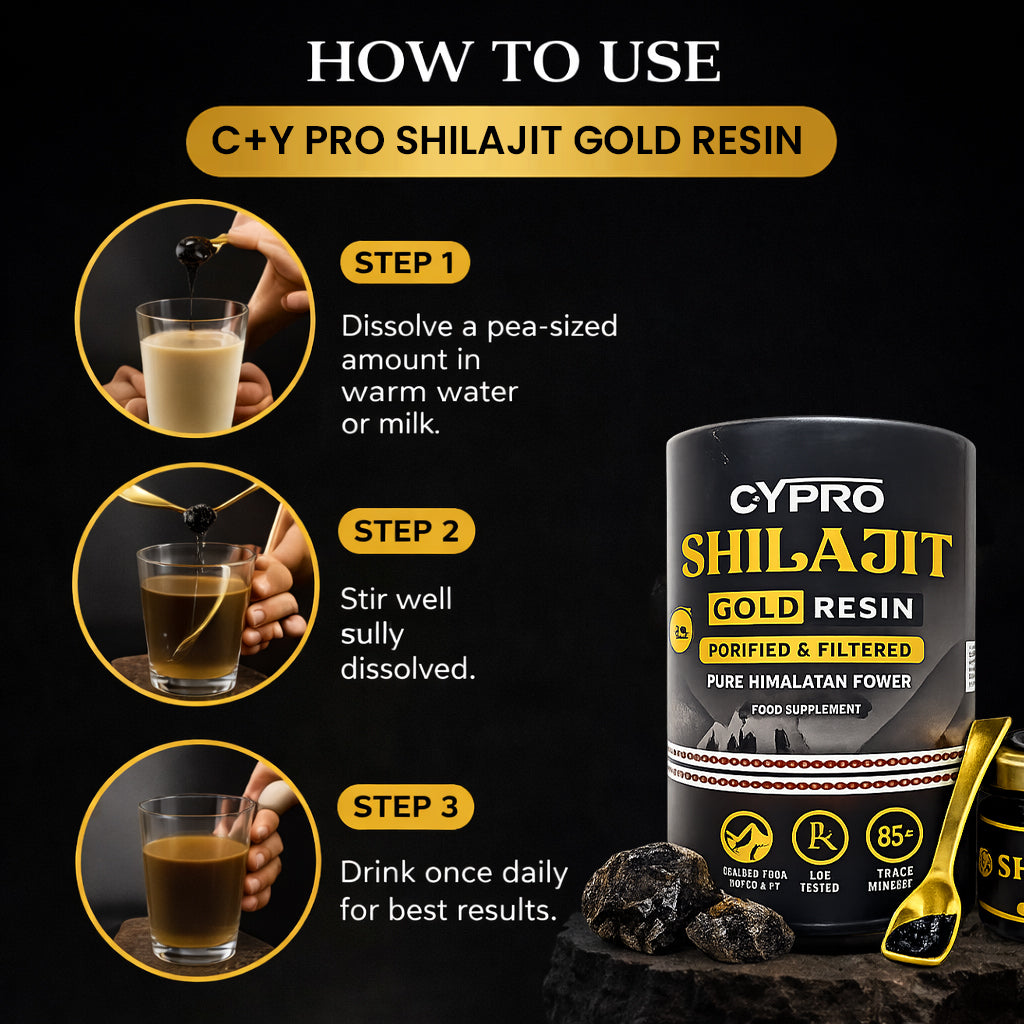 Shilajit Resin + Ashwagandha | 250mg / 100mg | Gold Grade Himalayan Shilajit