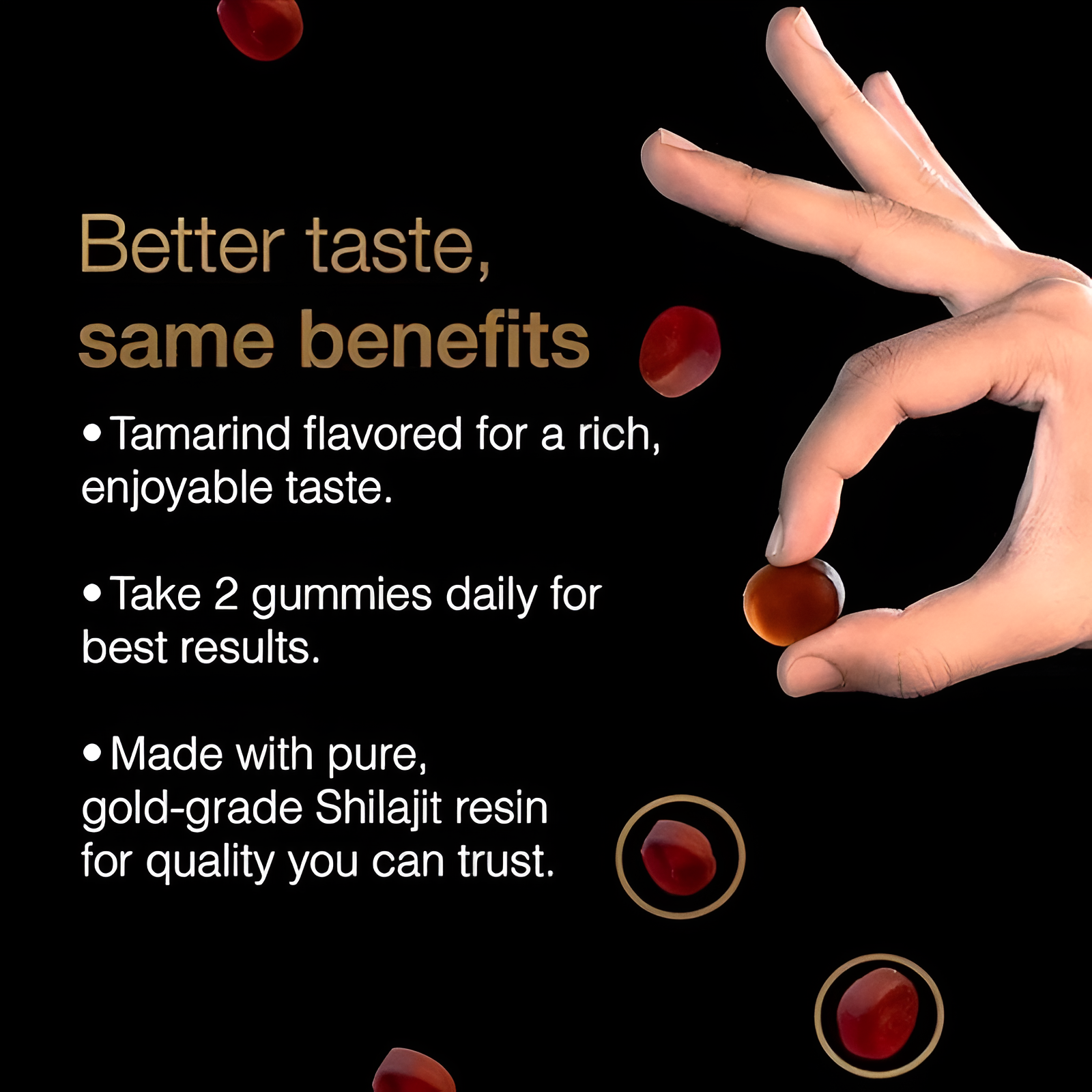 Pure Himalayan C+Y PRO Shilajit Gummies –Tamarind Flavour |60 Gummies | Adult Supplement
