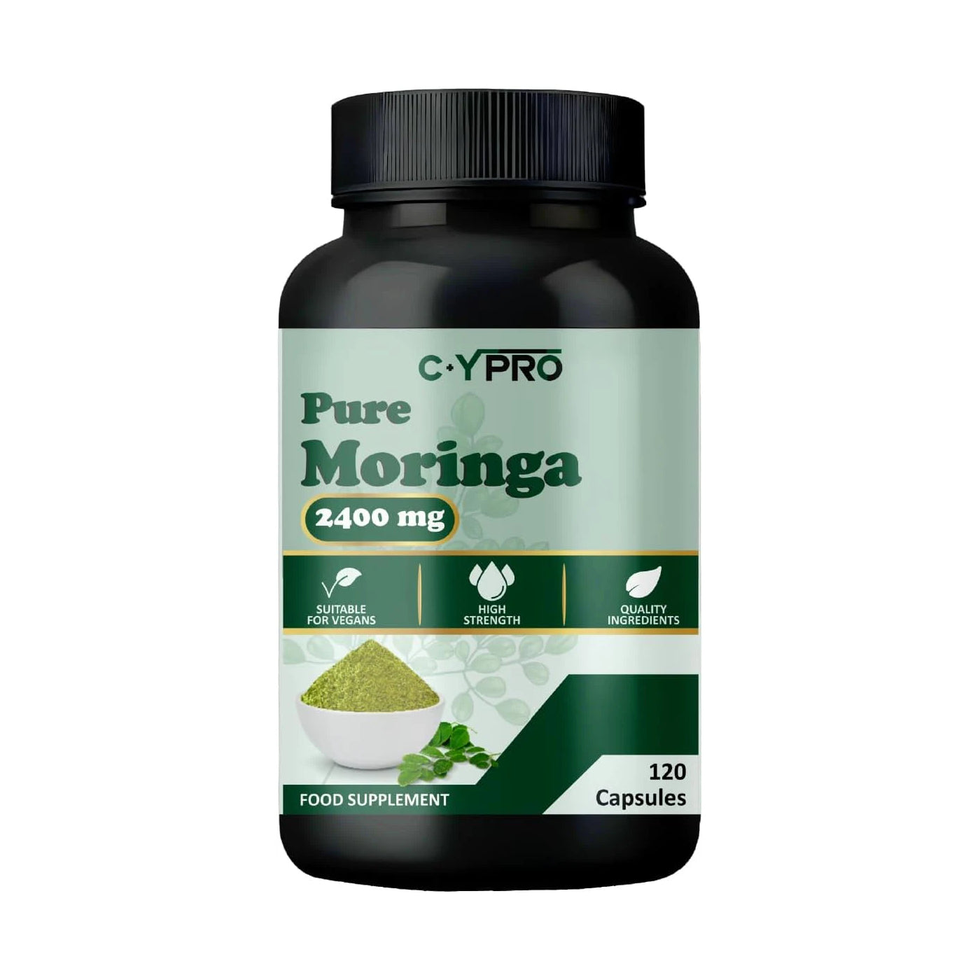 Pure Moringa Capsules 2400mg | High Strength Moringa Leaf | 120 Capsules